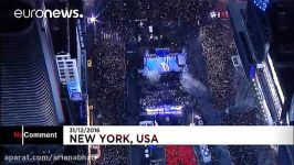 Thousands bring in the New Year at Times Square