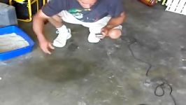 How to clean a oil stain garage floor