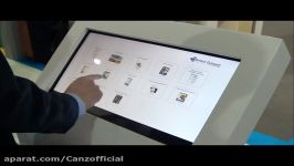 Interactive touch screen on an exhibition stand with CAD panoramic