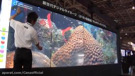 CIC iZoom on 218 touch video wall at Sharp booth of DSJ 2012