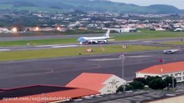 Air Force One taking off from Terceira  18 11 2016