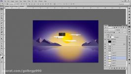 Photoshop cc Tutorial Flat Landscape