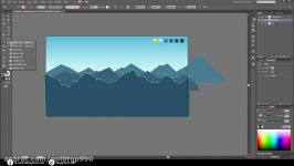 Adobe Illustrator CC Tutorial  How to design Flat landscape Wallpaper