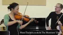 Violin Lesson  Keith Pascoe  4 String Crossing and Fast Passagework in Mozart Concerto K214