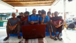 اکران مردمی آثار جشنواره فیلم عمار در لنج ماهیگیری