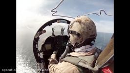 Cool Footage of AV 8B Harrier Cockpit View Take Off + Vertical Landing on Aircraft Carrier