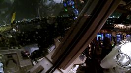 Boeing 747 400 Miami Take off in Heavy Rain  Cockpit View