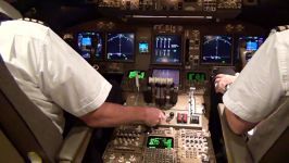 Boeing 747 400 Miami Take off in Heavy Rain  Cockpit View