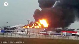انفجار در پالایشگاه نفت حیفا فلسطین