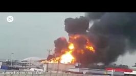 انفجار آتش سوزی در پالایشگاه نفت حیفا
