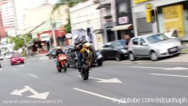 Bikers 90  Superbikes on the streets Wheelies Burnout Revs