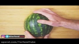 یک روش زیبا برای بریدن دادن هندوانه