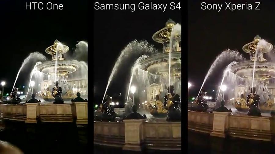 تست دوربین sony xperia z vs samsung gs4 vs htc one در شب