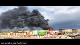 آتش سوزی مهیب در پالایشگاه حیفا +ویدیو