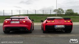 Jaguar SVR VS Corvette Z06 epic sound battle