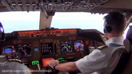 Cockpit view  Boeing 747 400F Landing Amsterdam Schiphol