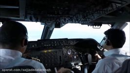 Iran Air B747 SP cockpit landing video into Kuala Lumpur Malaysia