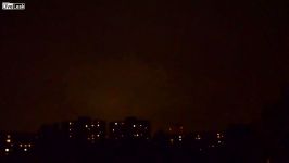 Lightning Strike hits powerline in Russia