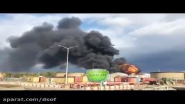 آتش سوزی مهیب در پالایشگاه حیفا