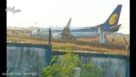 خروج هواپیما باند فرودگاه در هند