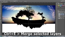 photoshop tutorial  sunset at night