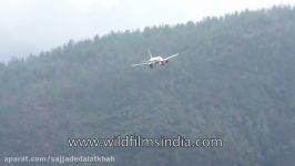 Most difficult landing in the world Bhutans Paro Airport in winter rain