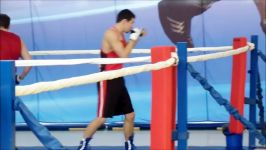 Olympic Russian boxing team trainingdrilling technique