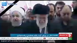 اقامه نماز بر پیکر مرحوم هاشمی توسط رهبر انقلاب
