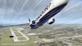 Ryanair B737 800 Plane Crash Engines Overstressed During Climb Out in Snow Weather Simulation