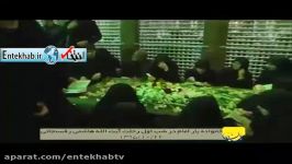 حضور خانواده آیت الله هاشمی بر مزار در شب اول خاکسپاری