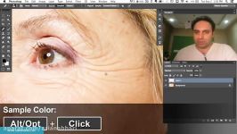 آموزش Photoshop پیشرفته  روتوش رفع چروک صورت