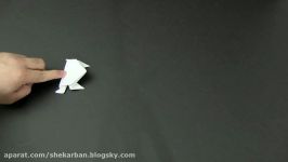 نحوه ساخت غورباغه کاغذی پرنده بامزه