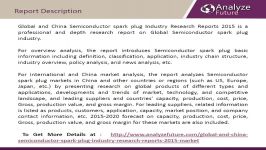 Global and China Semiconductor spark plug Industry Research Reports 2015