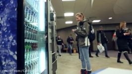 Guerilla marketing  Vending Machine Prank – Work Off Your Snack