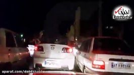 تعقیب گریز پلیس تهران یک سواری لوکس سفید