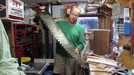 Sharpening a one two person crosscut logging saw