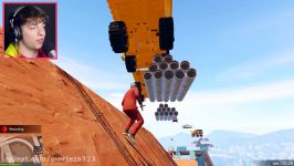 SURVIVE THE FALLING OBSTACLES GTA 5 Funny Moments