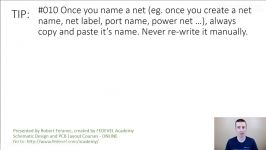 TIP #010 Once you name a net always copy and paste its name. Never re write it manually.