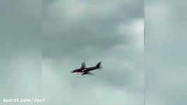 نجات معجزه آسای هواپیمای روسی پس اصابت مستقیم صاعقه