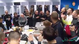 شادی جالب بازیکنان موناکو بعد پیروزی مقابل بوردو