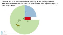 Can You Solve The Horse Grazing Puzzle HARD Geometry Problem