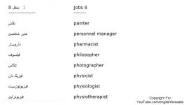 Jobs names in Persian part 8 Persian For Beginners