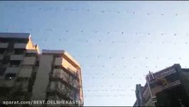 فیلم منتشر شده شلیک پدافند هوایی تهران به یک پهپاد+پرواز جت های جنگی