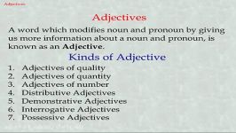 adjective types and kinds