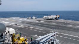 X47 B unmanned drone carrier landing