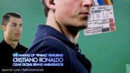 کریستیانو رونالدو در پشت صحنه تیزر تبلیغاتی شامپو کلیر
