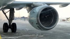 استارت هواپیمای ایرباس A320 در هوای سرد