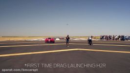 Kawasaki H2R vs Bugatti Veyron Supercar  12 Mile Airstrip Race 2