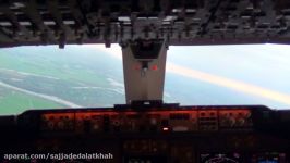 Cockpit view  Boeing 747 400F Landing Amsterdam Schiphol