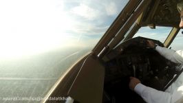 Cockpit View B777 Los Angeles Landing